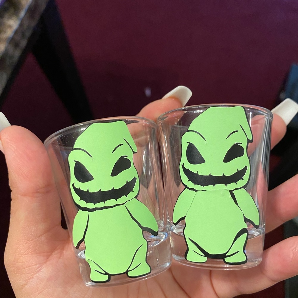 Nightmare before Christmas oogie boogie shot glasses